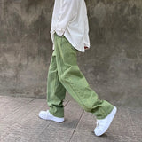 Bonsir New Men's Streetwear Purple Green Jeans Fashion High Street Baggy Y2k Wide Leg Denim Pants Male Fall Full Length Pants