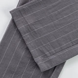 BONSIR  -  New American Style Business Striped Men Suit Pants Light Luxury Leisure Linen Straight Pants Urban Fashion High Quality Trousers