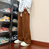 BONSIR  -  Autumn Streetwear Joggers Men Corduroy Pants High Street Drape Versatile Casual Straight Pants Suitable for Daily Travel