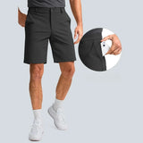 BONSIR  -  Business Dress Shorts Men Quick Dry Casual Bermuda Shorts Summer Ice Silk Cooling Zipper Fly Formal Shorts Men Work Wear Office