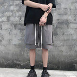 BONSIR  -  Summer New Men's Patchwork Shorts Korean Retro Fashion Casual Trend Street Hip-Hop Simple Breathable Oversize Men's Bottoms
