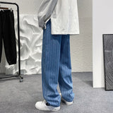 Bonsir Striped Streetwear Male Jeans Man Pants Jeans for Men Jean Baggy Korean Fashion Men Men's Oversize Trendyol Mens Denim Wide Boys