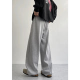 BONSIR  -  Grey Black Casual Pants Men Fashion Oversized Wide Leg Pants Men Streetwear Korean Loose Sweatpants Mens Joggers Trousers M-2XL