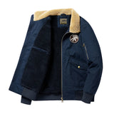 BONSIR  -  Autumn Winter 2025 New Fashion Men's Casual Trendy Turn-down Collar Long Sleeve Zipper Pocket Warm Thicken Jacket Coat Male Tops