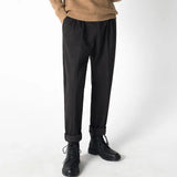 BONSIR  -  Autumn Winter Woolen Business Dress Pants Men Elastic Waist Streetwear Casual Trousers Formal Social Suit Pants Costume Homme