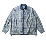 BONSIR  -  Vintage Color Block Plaid Shirts Mens Streetwear Harajuku Long Sleeve Shirt for Men Loose Casual Cotton Cargo Blouse Coats Top