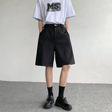 BONSIR  -  Summer Suit Shorts Men Fashion Social Mens Dress Shorts Korean Business Casual Black Shorts Mens Office Formal Shorts M-2XL