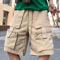 Bonsir Khaki Cargo Shorts Men Summer Beach Loose Casual Work Trousers Male Big Size Black Outdoor Shorts Pants Breathable