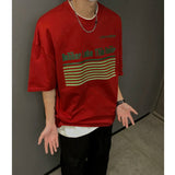 BONSIR  -  Mens Cotton Oversized T-shirt Summer Short Sleeve Loose Breathable T Shirts Men Hip Hop Print Y2k Tops Tee Harajuku Goth Clothes