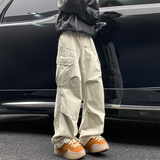 BONSIR  -  Autumn Big Pocket Men's Cargo Pants Japanese Y2k Harajuku Loose Straight Wide Leg Trousers Baggy Pants Man Hip Hop Sweatpants