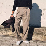 BONSIR  -  New British Retro Male Suit Pants Light Luxury Naples Slim-fit Dress Pants Casual Premium Popular Elegant FashionTrousers M-3XL