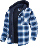 BONSIR  -  American Autumn and Winter Fleece Hooded Cardigan Men's Winter Warm and Cold Jacket Men's Casual Loose Jacket