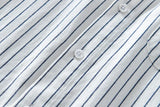 BONSIR  -  100% Cotton, Striped Loose Casual Long Sleeve Shirt for Spring and Autumn, High-quality Breathable, Moisture-wicking Men’s Shirt