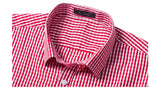 BONSIR  -  Spring Summer Mens Plaid Shirts Fashion Men Long Sleeve Cotton Plaid Shirt Tees Casual Men Breathable Formal Tops Shirt Clothing