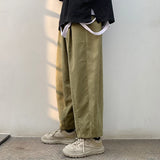 Bonsir New Spring Men Lantern Cargo Pants Casual Trousers Couple Wide Leg Joggers Straight Solid Color Baggy Oversize Pants Sweatpants