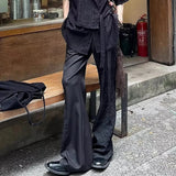 BONSIR  -  Mens Trousers With Straps Drapes Casual Pants Streetwear Fashion Dark Personality Versatile Straight Pants Men'S Clothing 2025