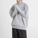 Bonsir Mens Sweater Casual Knitted Sweater Autumn Streetwear Warm Soft Comfortable Daily Versatile Long Sleeve Tops Men'S Clothing