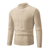 BONSIR  -  Knitted Cashmere Men's Sweater Round Neck Pullover 2025 Autumn New Knitted Jacquard Sweater Base Sweater Men's Clothing