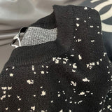 Bonsir Mens Shirt Starry Glitter Jacquard Knitted Sweater Pullover Autumn Casual Versatile Party Thick Warm Base Shirt Men’s Clothing