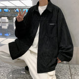 Bonsir Spring New Men's Striped Shirts Korean Button Up Long Sleeve Shirt Fashion Casual Oversize Unisex Blouse Printed Clothing