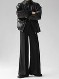 BONSIR  -  Maillard brown scimitar pants for men in summer loose slim and high drooping high floor slim trousers