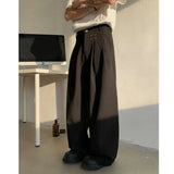 BONSIR  -  Black Suit Pants Men Society Mens Dress Pants Korean Loose Casual Wide Leg Pants Mens Office Formal Trousers Plus Size 5XL
