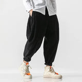 Bonsir Vintage Corduroy Pants Men Harajuku Japanese Pink Retro Streetwear Black Trousers Male Oversize Men's Casual Loose 5XL