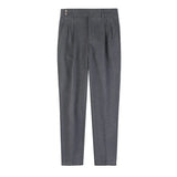 Bonsir Autumn Winter Thickened Fashion Casual Suit Pants Men Slim Fit Straight Pant Formal Business Neapolitan Social Office Trousers