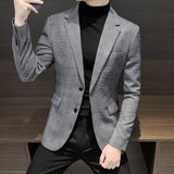 Bonsir Men's Suit Jackets Casual Spring Autumn Male Blazer Single Breasted Menswear Gentleman Clothes Original Luxury Designer Coat