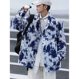 BONSIR  -  Fried street jacket men's spring and autumn Hong Kong style high street ins tie-dye jacket trendy brand couple jacket