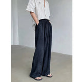 BONSIR  -  Summer Linen Pants Men Oversized Thin Beige Casual Pants Men Streetwear Korean Loose Wide Leg Pants Mens Tie-dye Trousers M-3XL