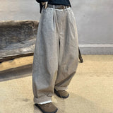 BONSIR  -  Mens Y2K Pants High Waisted Pockets Draped Breathable Casual Pants Autumn Sweet Fresh Unisex Wide Leg Baggy Pants Men’s Clothing
