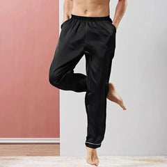 Bonsir High Quality Satin Silk Elastic Waist Pajama Sexy Trouser Sleepwear Silky Pant Night Home Men's Man Couple Soft Bottoms Lounge