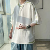 BONSIR  -  Men T Shirt T Shirt Casual Harajuku T Shirts Manual Suture Men Streetwear For Men High Quality Widely Applicable