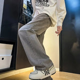 BONSIR  -  Autumn New Men's Jeans Baggy Straight Wide Leg Male Fashion Vintage Denim Pants Men Youth Popular Brand Streetwear Jean Trousers