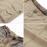 BONSIR   -  Brand Men Cargo Shorts 10 Colors Summer Mulit-Pocket Casual Shorts 2021 Men Short Pants Trouser Breathable Washing Cotton Shorts
