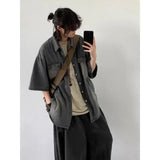 BONSIR  -  Japanese Retro Washing and Old Work Clothes Denim Shirt