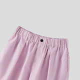 BONSIR  -  Men Striped Shorts Button Oversize Summer Joggers Casual Men Bottoms Streetwear Pockets 2025 Leisure Male Shorts S-5XL