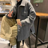 Bonsir Men's Jackets Oversize Gray Male Coats Wool & Blends Winter Sales of Original Brands Joker High Quality Vintage Cold Cheap Sale