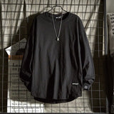 BONSIR  -  Long-sleeved T-shirt Men's Pure Cotton Heavy Round Neck Top Autumn and Winter Base Shirt Sweater Men's Spring and Autumn Style