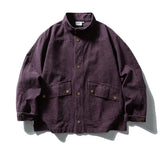 BONSIR  -  Vintage Large Pockets Cargo Jackets Mens Streetwear Punk Y2k Casual Coats Harajuku Loose Hip Hop Japan Style Jackets Male