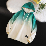 BONSIR  -  Gradient Color Hoodie Men Fashion Pullover Autumn Long Sleeve Youth Sweatshirt Men's Clothing Hip Hop Streetwear Top Outwear