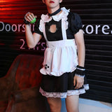 Bonsir Mens Sexy Cute Dress Suit Genderless Youth Cosplay Lolita Male Maid Maid Headband Neckband Wristband Skirt Suit Unisex