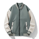 BONSIR  -  Autumn Bomber Jacket Men Plus Size Streetwear Slim Fit Baseball Collar Jackets Coats Casual Outwear Clothing Tops