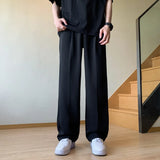 Bonsir Summer Black Suit Pants Men Fashion Social Mens Dress Pants Korean Loose Straight Pants Mens Office Formal Trousers M-5XL