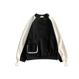 Bonsir Men Sweatshirt Casual Hip Hop Work Clothes Hoodies Male Patchwork Pullover Autumn And Spring Harajuku Streetwear Hot Sale D34