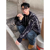 BONSIR  -  American retro couple sweater men's winter thickened warm teen trend lazy advanced sense ruffian handsome knitted sweater