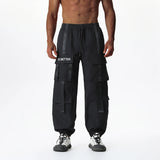 BONSIR  -  High Street Joggers Cargo Pants for Men Casual Hip Hop Pocket Male Trousers Sweatpants Streetwear Ribbons Techwear Pants