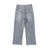 Bonsir Spring and Summer New Men's Torn Jeans Street Hip-hop Loose Wide Leg Pants Thin Fur Pants Brand Men's Clothing Ripped