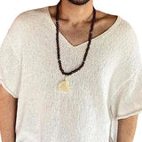 BONSIR  -  Mens Thin Plain Micro-Perspective Knit T-Shirt Summer Streetwear Breathable Casual Daily Short-Sleeved Tops Men'S Clothing 2025